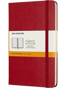 Piezīmju grāmata Moleskine Classic, līniju lapas, sarkanos cietos vākos, 11.5x18cm