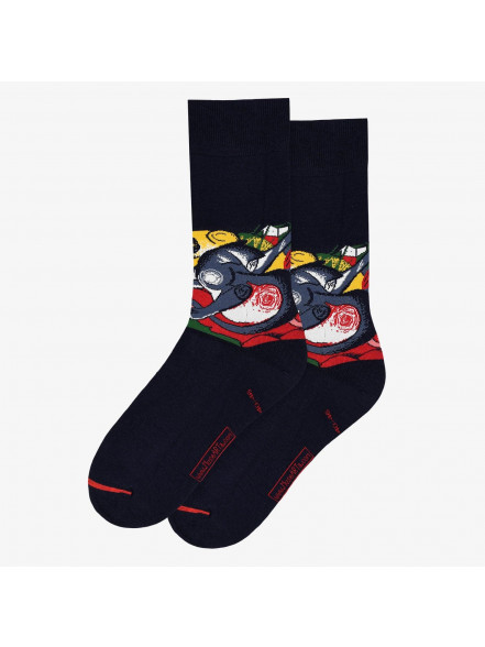 Zeķes Franz Marc - Two Cats, Blue and Yellow, izm. 40-46, melnas