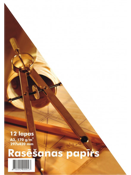 Rasēšanas papīrs A3, 12 lpp., 170g/m2