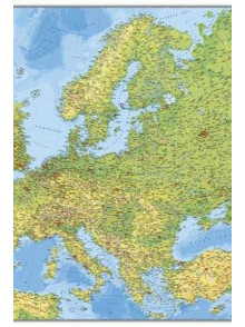 Eiropas fizioģeogrāfiskā sienas karte 1:5 000 000