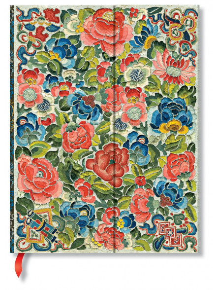Piezīmju grāmata Peking Opera Embroidery, baltas lapas, ultra