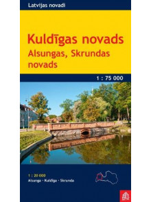 Kuldīgas novads. Alsungas, Skrundas novads 1:75 000  Kuldīgas novads. Alsungas, Skrundas novads 1:75 000