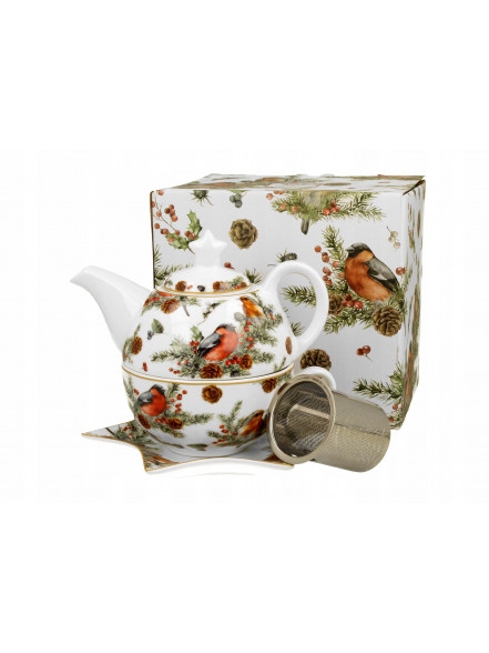 Krūzīte 300ml ar tējkannu 350ml Christmas Birds
