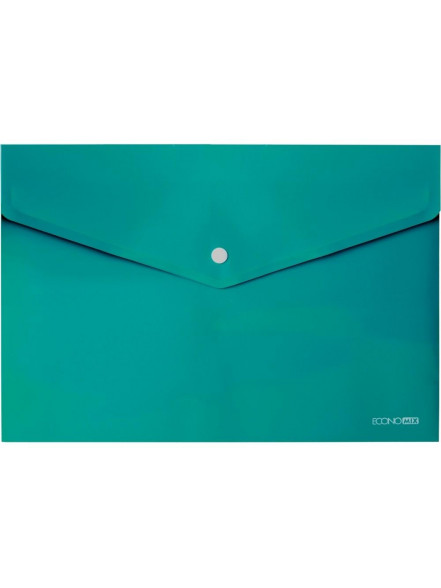 Mape-aploksne ar pogu A4 PP 180 mk tirkīzzila