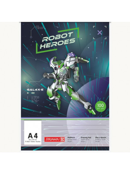 Zīmēšanas albums A4 Robot Heroes