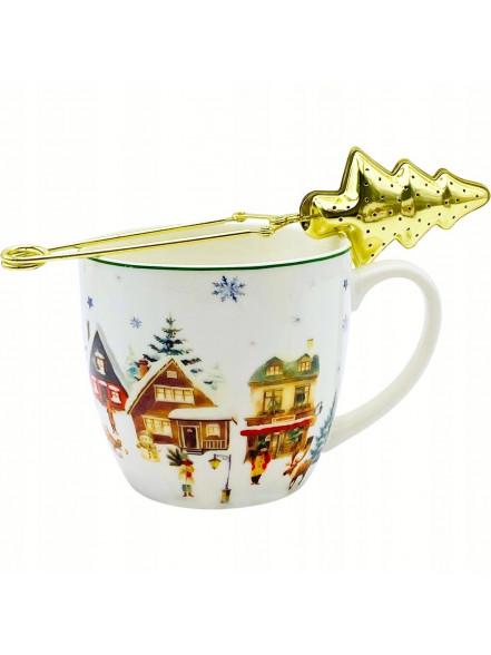 Krūzīte ar sietiņu 460ml Christmas Village