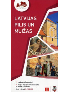Latvijas pilis un muižas karte 1:500 000.