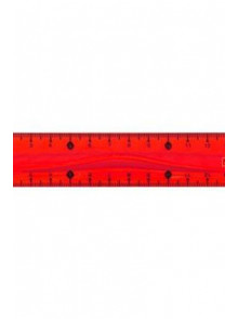 Lineāls 15 cm Colour, sarkans BRUNNEN