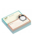 Vintage Clock Shaped Memo Pads Piezīmju lapiņu kompl.