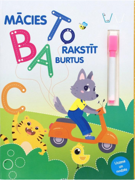 Mācies rakstīt BURTUS. Uzzīmē un nodzēs 