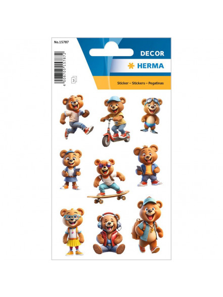 Uzlīmes Herma Decor, forši Teddy lācīši, 3 lapas