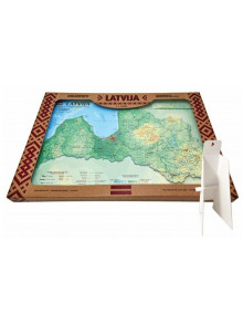 3D Latvijas karte A3 kastē 3D Latvijas karte A3 kastē