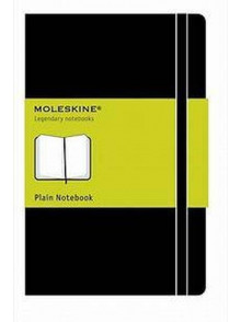 Piezīmju grāmata Moleskine Classic, baltas lapas, melnos vākos, 9x14cm
