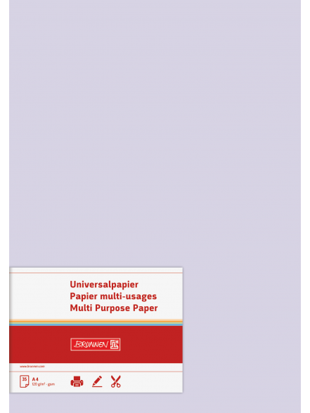 Papīrs A4 120gsm, lavanda, 35gab.