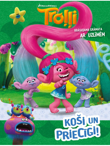 Troļļi. Koši un priecīgi! Krāsojamā grāmata ar uzlīmēm Troļļi. Koši un priecīgi! Krāsojamā grāmata ar uzlīmēm