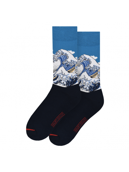 Zeķes Katsushika Hokusai - Great Wave Blue, izm. 36-40, zilas