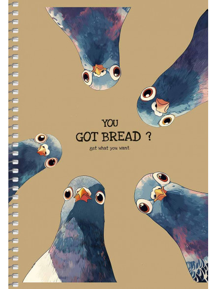 Koledžbloks A5 96 baltas lapas, kraft vāks,asorti