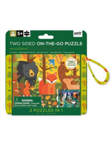 Divpusēja puzle somiņā Meža zvēri (100gab.)