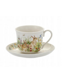 Krūze Lieldienu zaķi 245 ml., ar apakštasīti