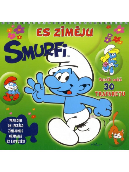 Smurfi. Es zīmēju. Zaļa  Smurfi. Es zīmēju. Zaļa
