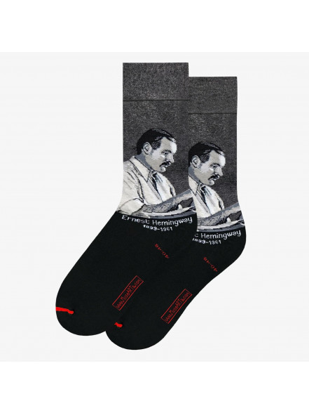 Zeķes Science & History - Ernest Hemingway, izm. 36-40, melnas