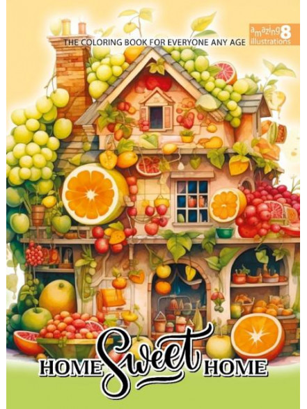 Krāsojamā grāmata FRESH 210*297mm, 8lpHome sweet home (dizains 24107)