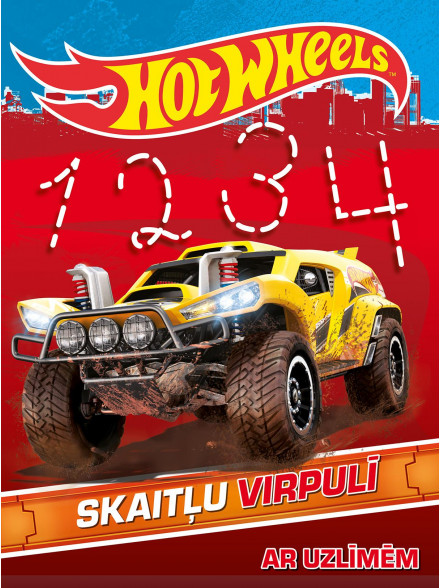 Hot Weels. Skaitļu virpulī. Ar uzlīmēm Hot Weels. Skaitļu virpulī. Ar uzlīmēm