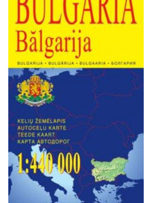 Bulgārijas autoceļu karte 1:440 000