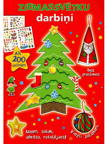 Ziemassvētku darbiņi. Ar 200 uzlīmēm  