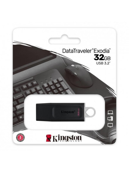 USB Flash atmiņa 32GB, Kingstone Data Traveler Exodia