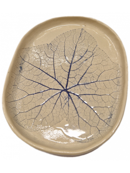 Māla ovāla šķīvis KĻAVU LAPA VZ. Roku darbs