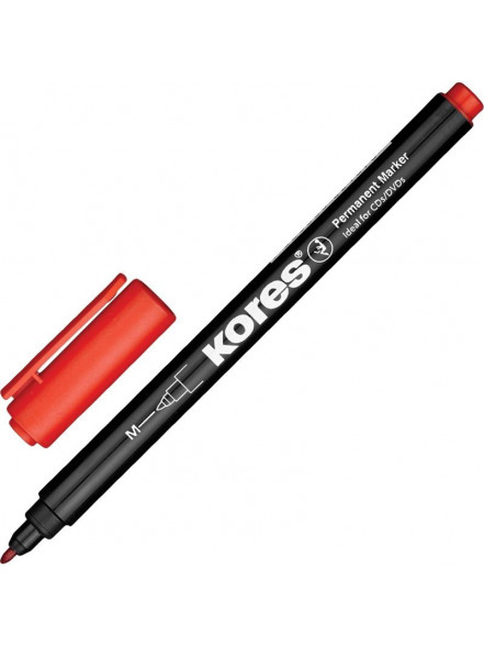 Permanenta marķieris KORES K-Marker P1-M 1-2mm sarkans