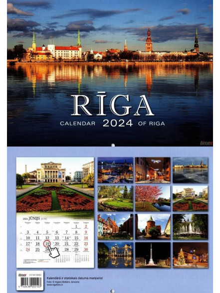 K/2024 Sienas kalendārs Rīga A4