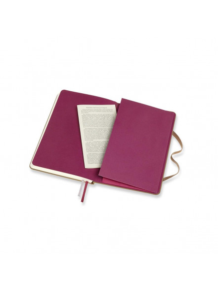 Piezīmju grāmata Moleskine TWO-GO, līniju-baltas lapas, brūna, 11.5x18cm