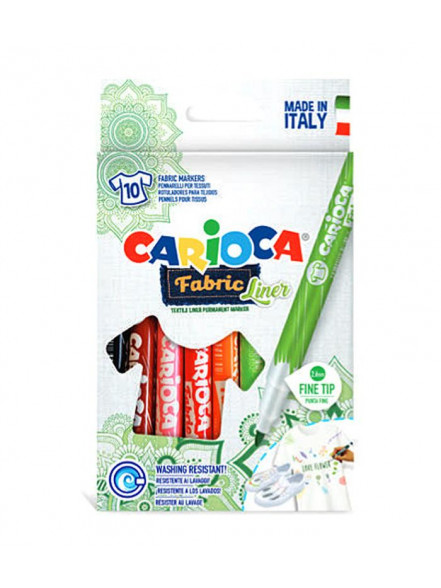 Flomasteri CARIOCA FABRIC (10 krāsas)