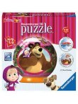 Apaļā puzzle 72  Maša un  Lācis
