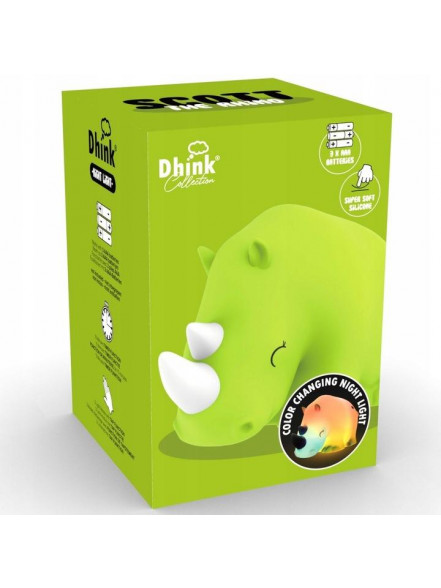 Nakts lampa Rhinoceros (baterijas)