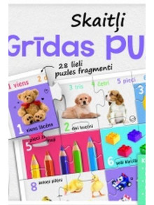 Grīdas puzle. Skaitļi 3+