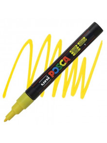 Marķieris ūdens bāzes UNI Posca PC-3M dzeltens (2)
