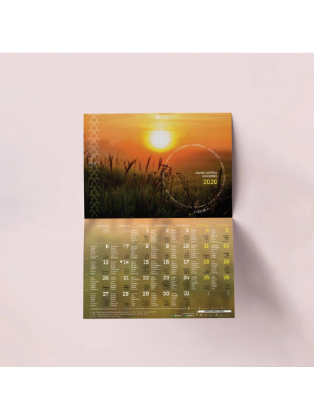 Lielais Uzvārda sienas kalendārs A4 pārlokams