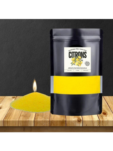 Pērļu vaska svece Citrons