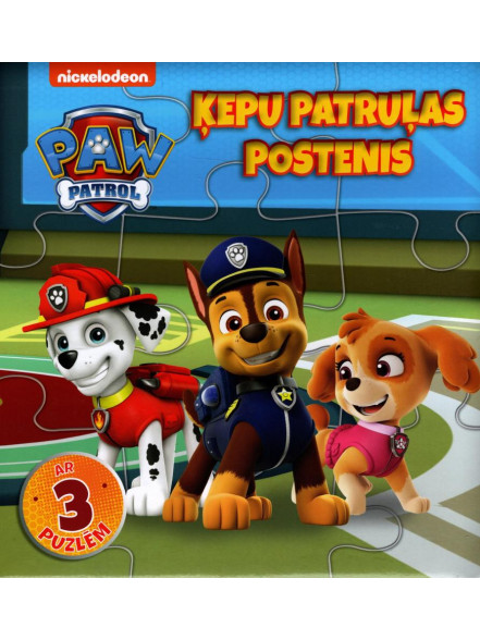 Paw Patrol. Ķepu patruļas postenis. Ar 3 puzlēm 