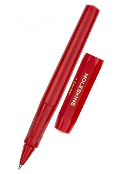Lodīšu pildspalva Moleskine x Kaweco, 1.0 mm, zila tinte, tumši sarkans korpuss