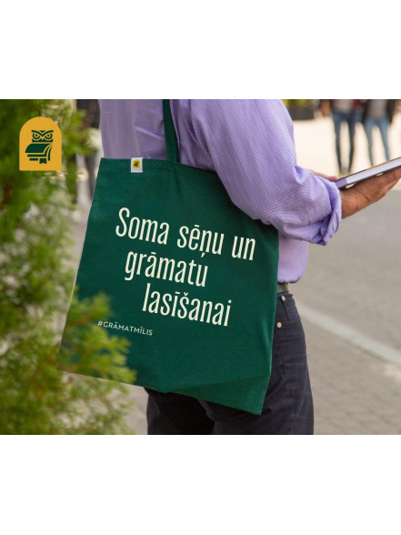 Auduma maisiņš Soma sēņu un grāmatu lasīšanai (bēšs)