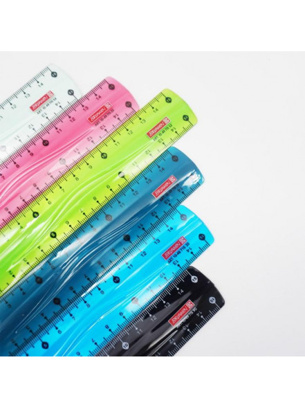 Lineāls 15 cm., Colour, gaiši rozā