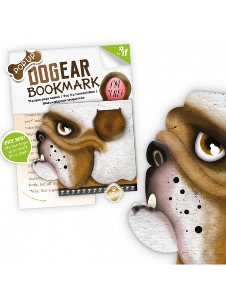 Grāmatzīme - Dog Ear Pop Up Bookmarks - Stanley (Buldogs)