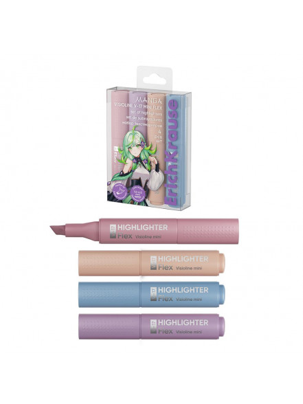 Teksta marķieri ErichKrause Visioline Manga, 4 gab.