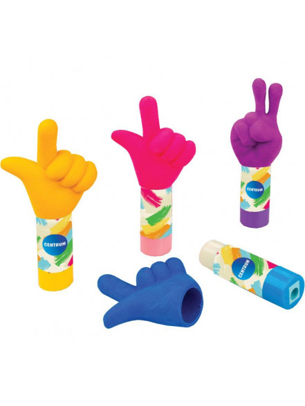 Zīmuļu asināmais plastmasas ar savacēju, ar dzēšgumiju ROKA 125*40*40 mm