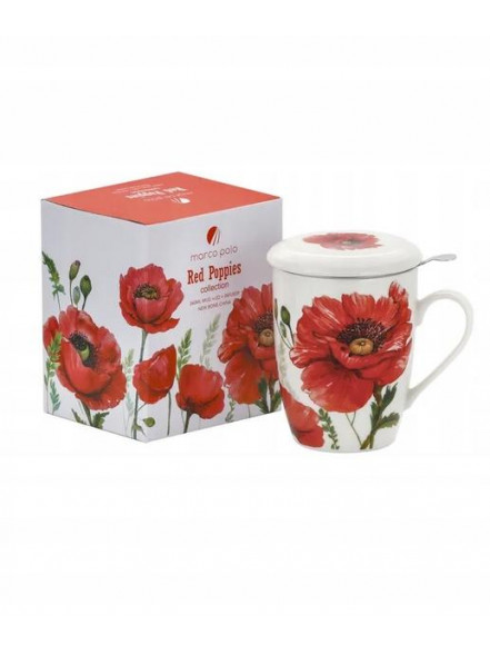 Krūzes 360 ml. ar vāciņu un sietiņu