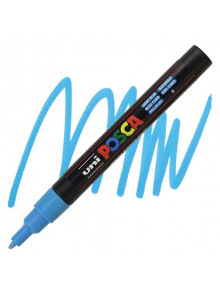 Marķieris ūdens bāzes UNI Posca PC-3M gaiši zils (8)